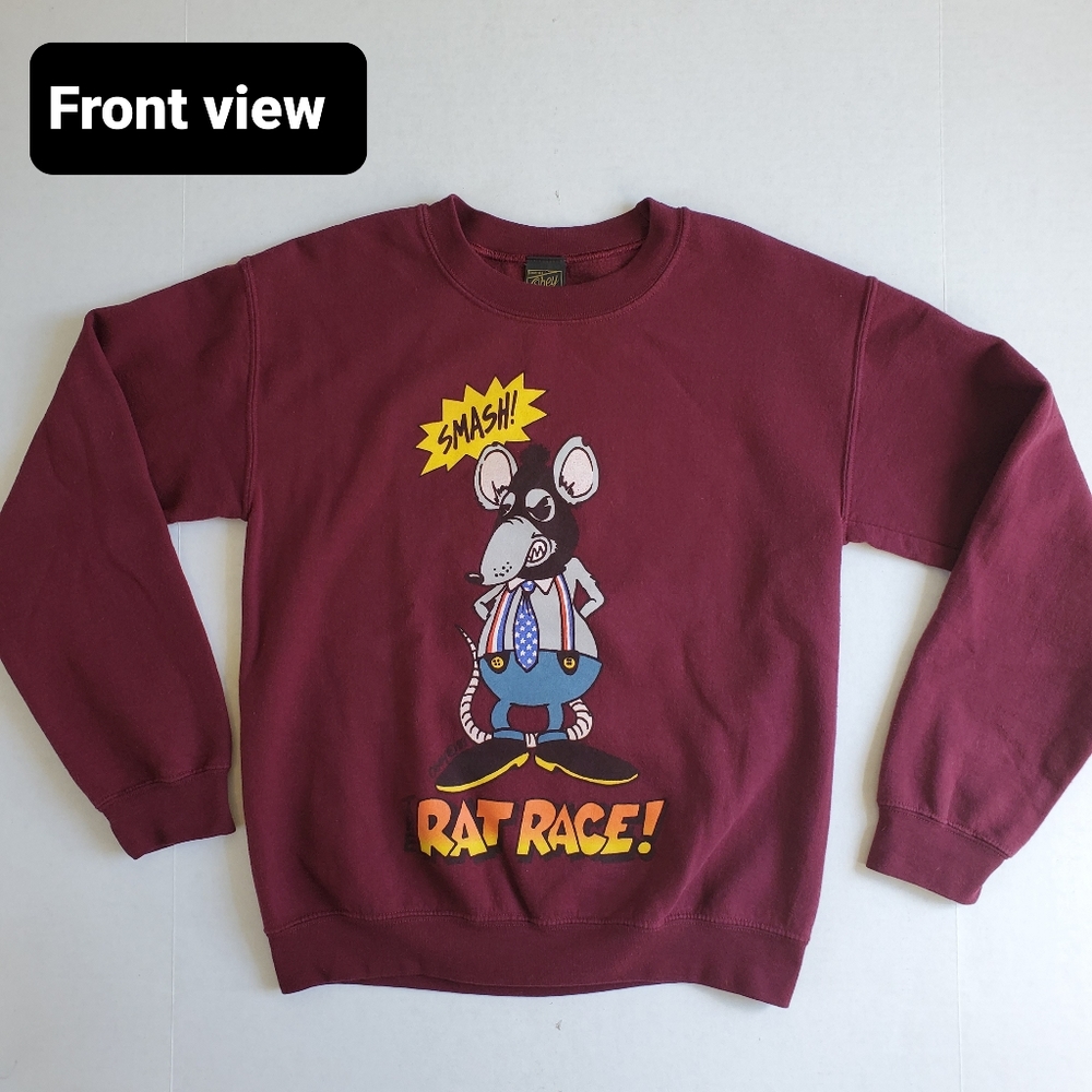 Vintage Obey The Rat Race pullover double sided sweatshirt